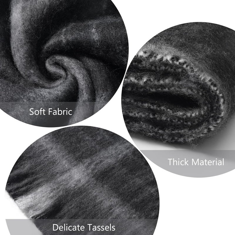 Premillow Women's Mohair Winter Scarf Pure Color, Warm Winter Scarf for Women and Men, Soft Luxurious Cashmere Feel Scarfs - Image 2